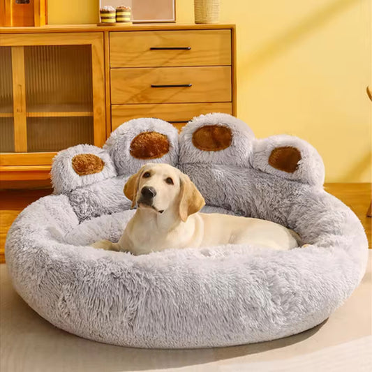 PawfectEssentials™ — Fluffy Paw Dog Bed