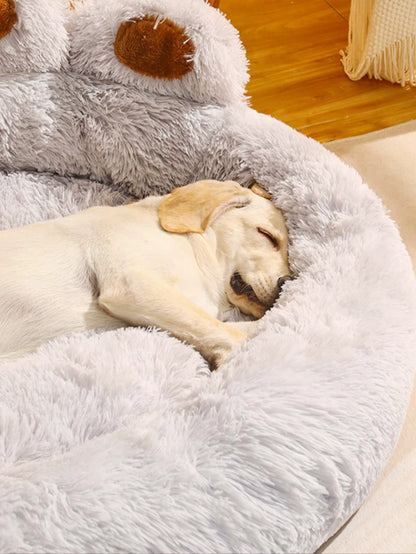 PawfectEssentials™ — Fluffy Paw Dog Bed