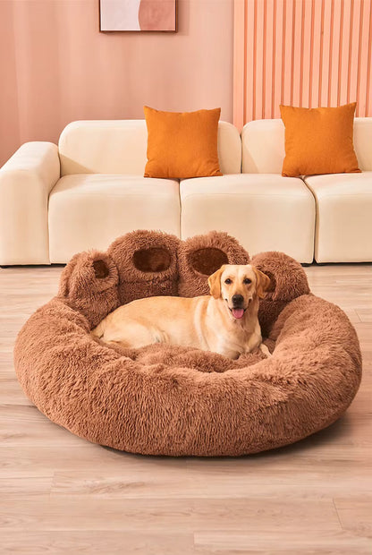 PawfectEssentials™ — Fluffy Paw Dog Bed