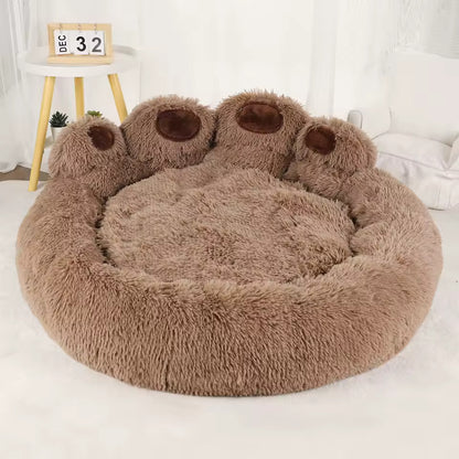 PawfectEssentials™ — Fluffy Paw Dog Bed