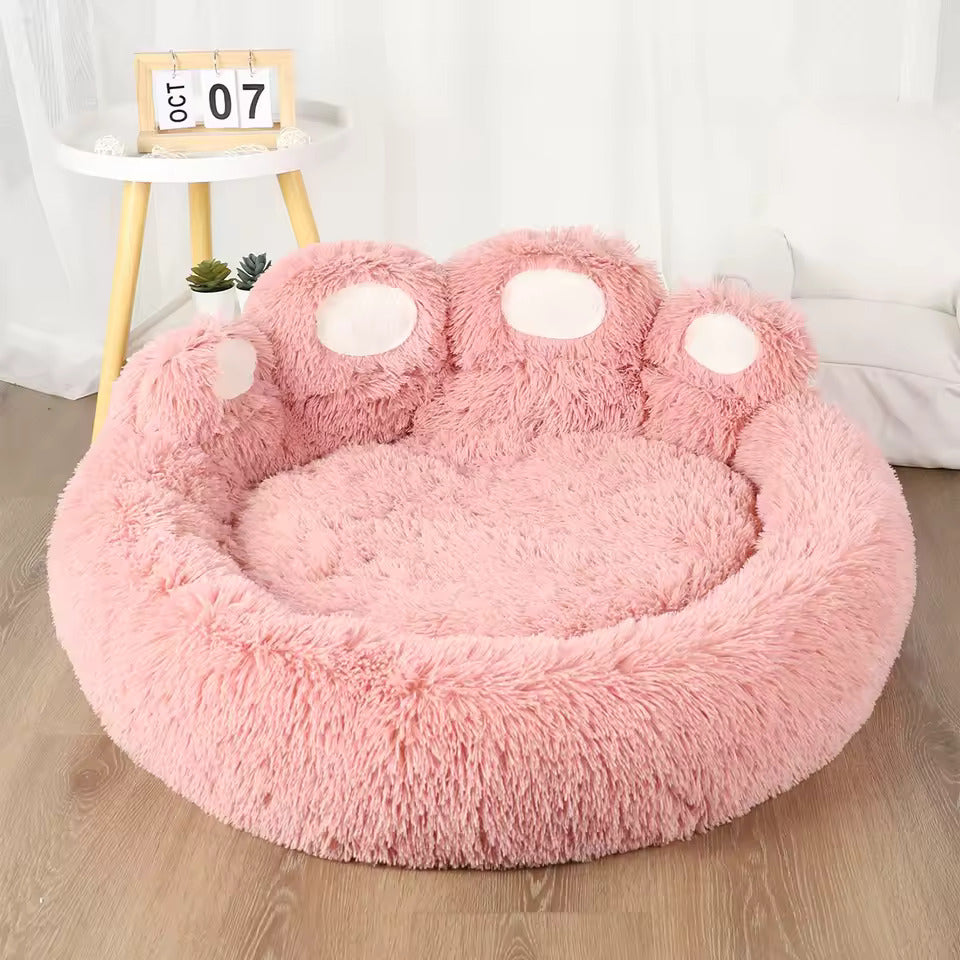 PawfectEssentials™ — Fluffy Paw Dog Bed